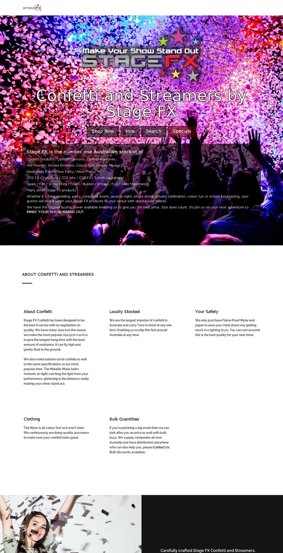 confettiaustralia.com.au shopify website screenshot