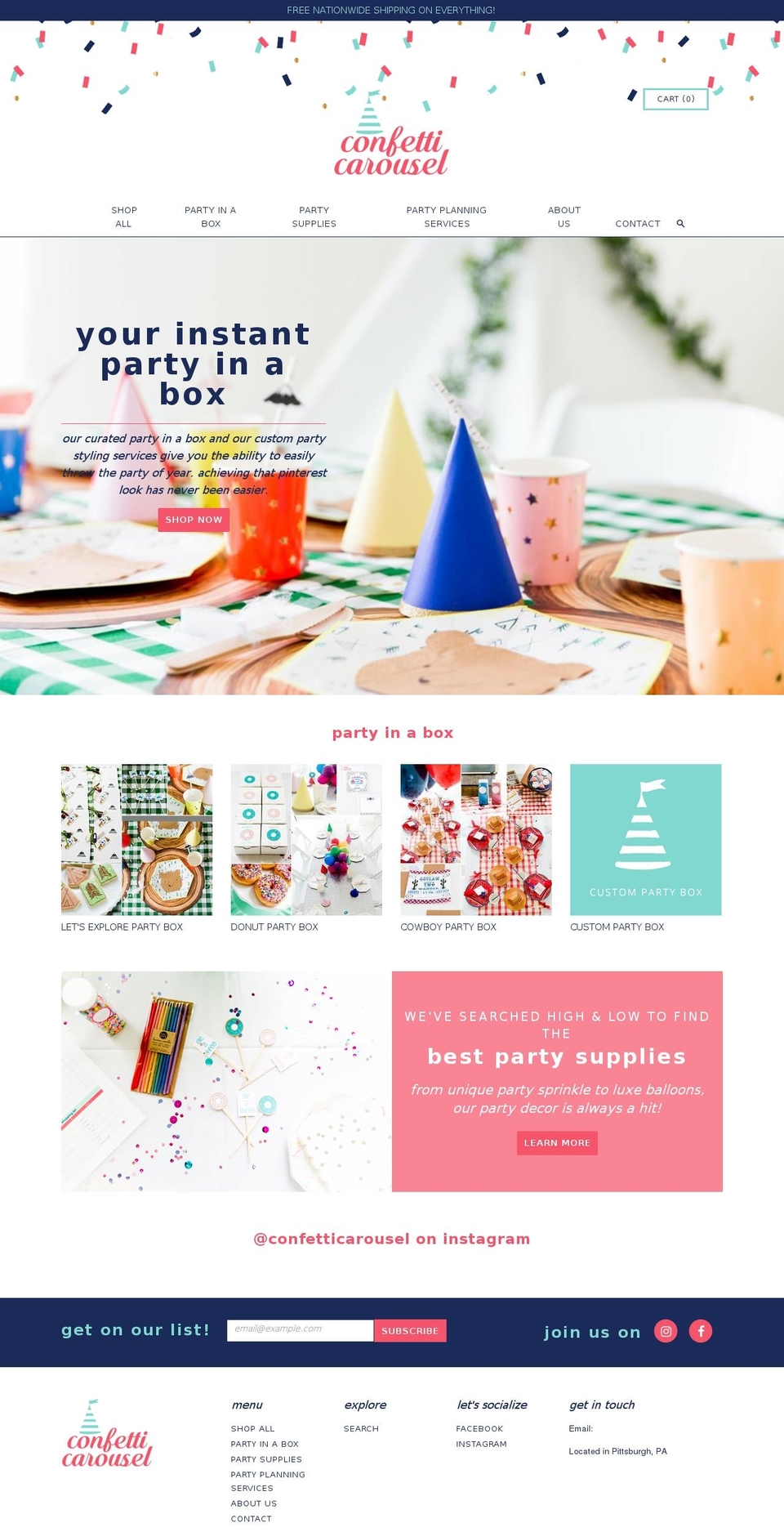 charlotte Shopify theme site example confetticarousel.com