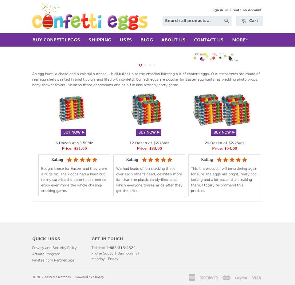 confettieggs.co shopify website screenshot