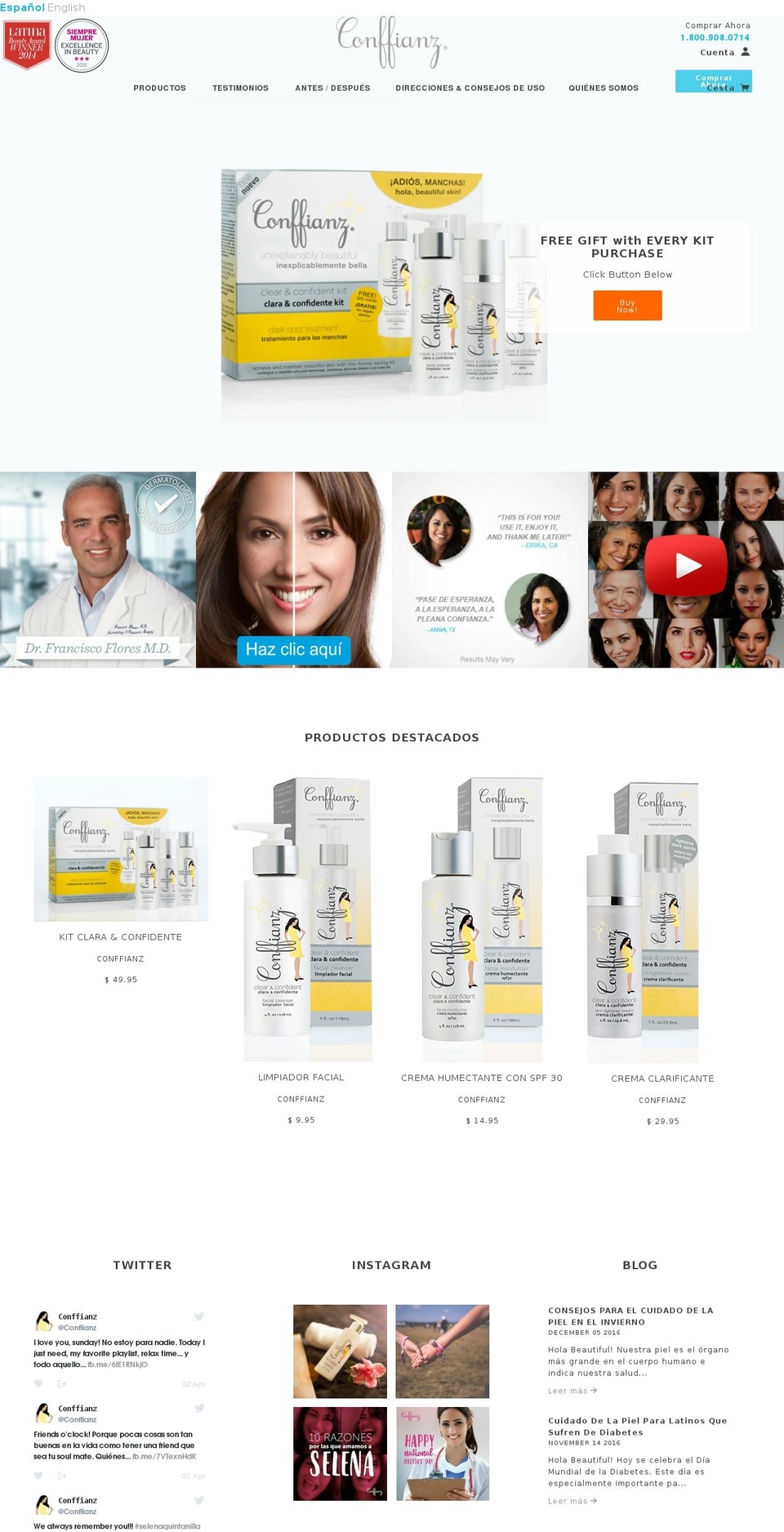 conffianz.com shopify website screenshot