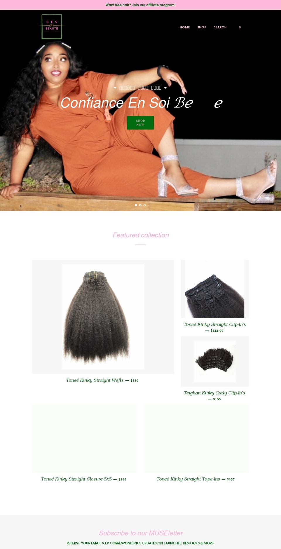 confianceensoibeaute.com shopify website screenshot