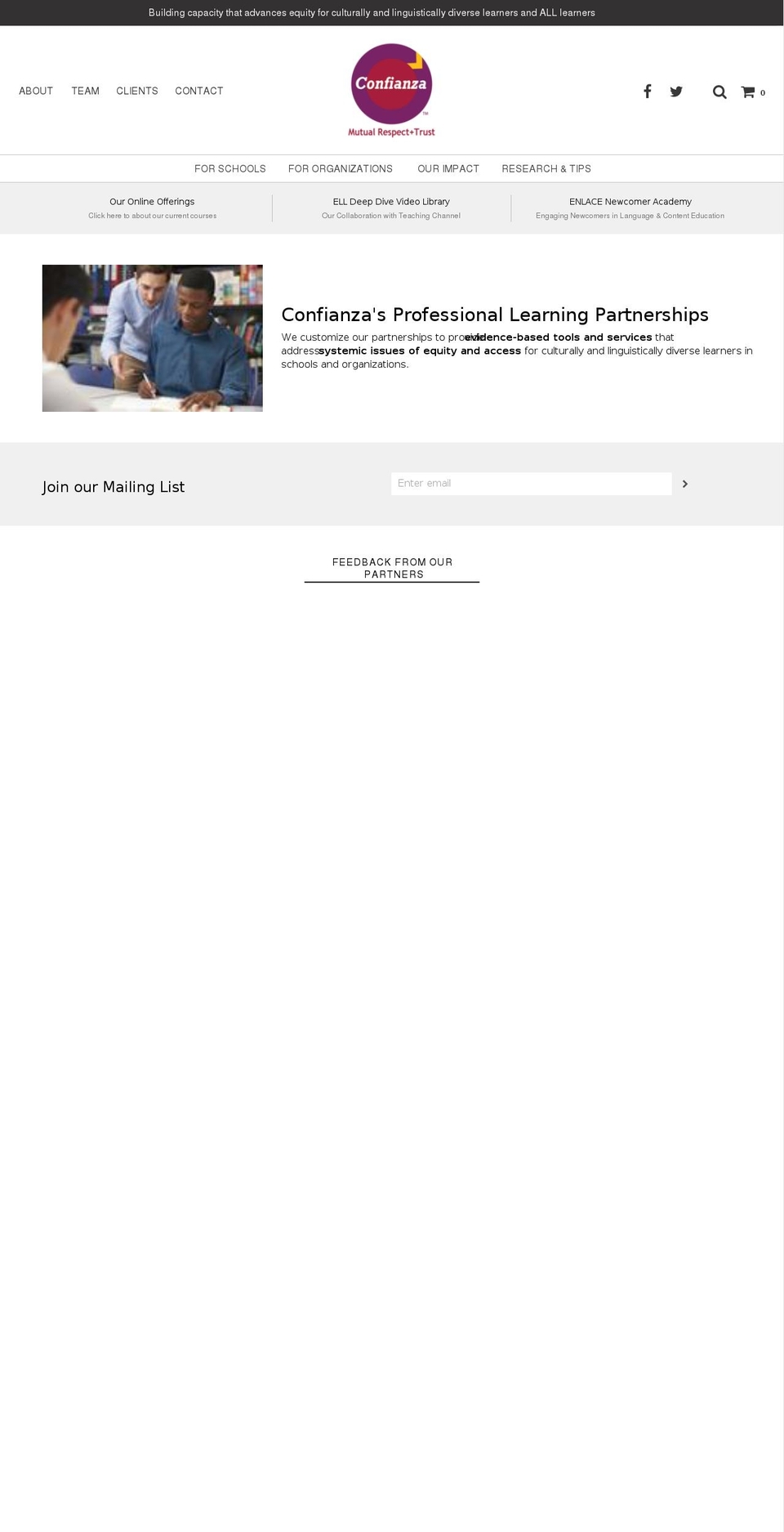 confianzaservices.com — Shopify storefront screenshot