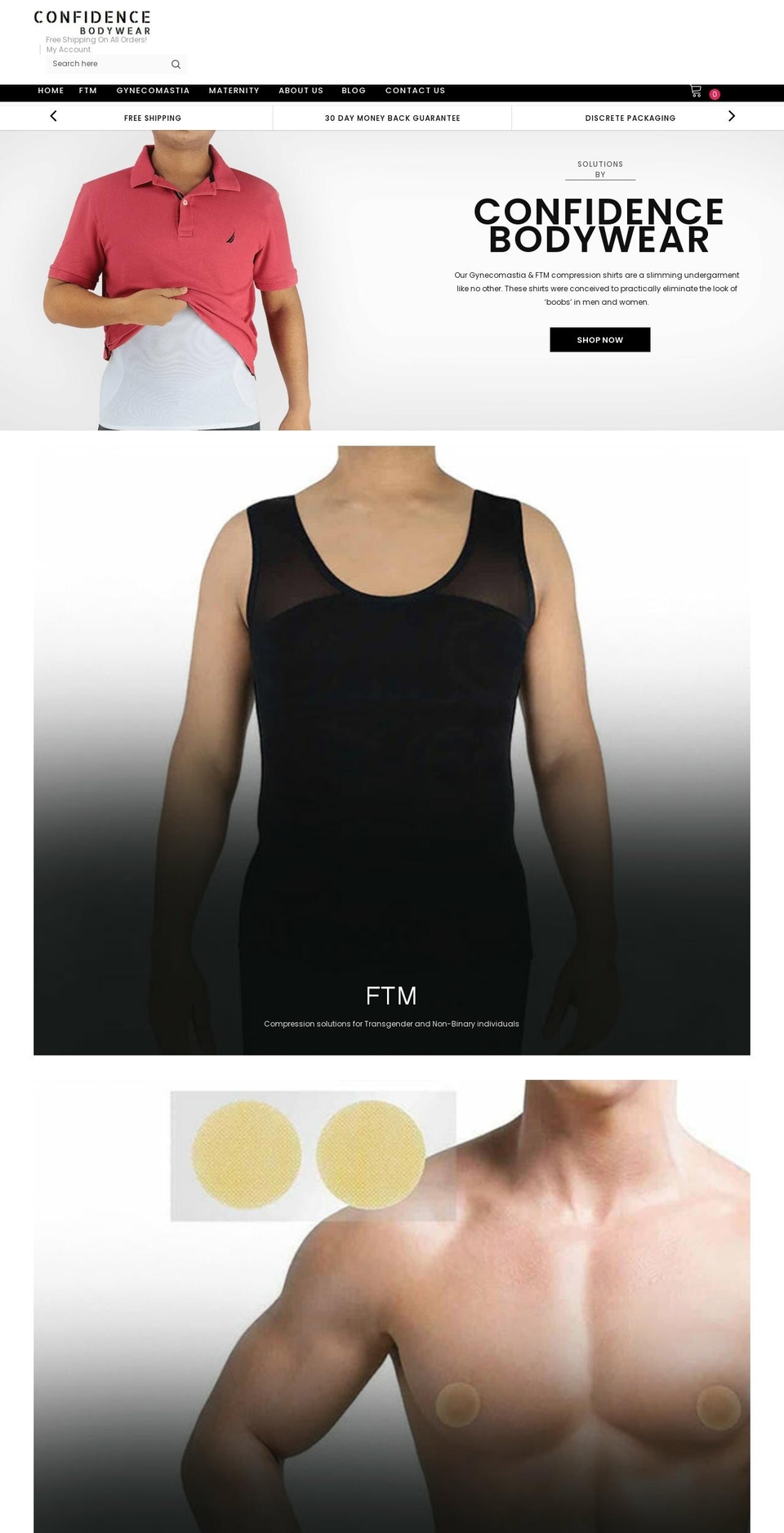 confidencebodywear.com shopify website screenshot