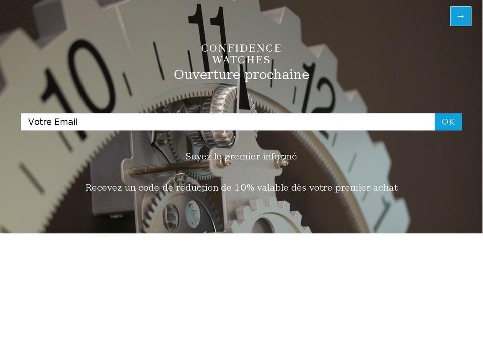 confidencewatches.com — Shopify storefront screenshot