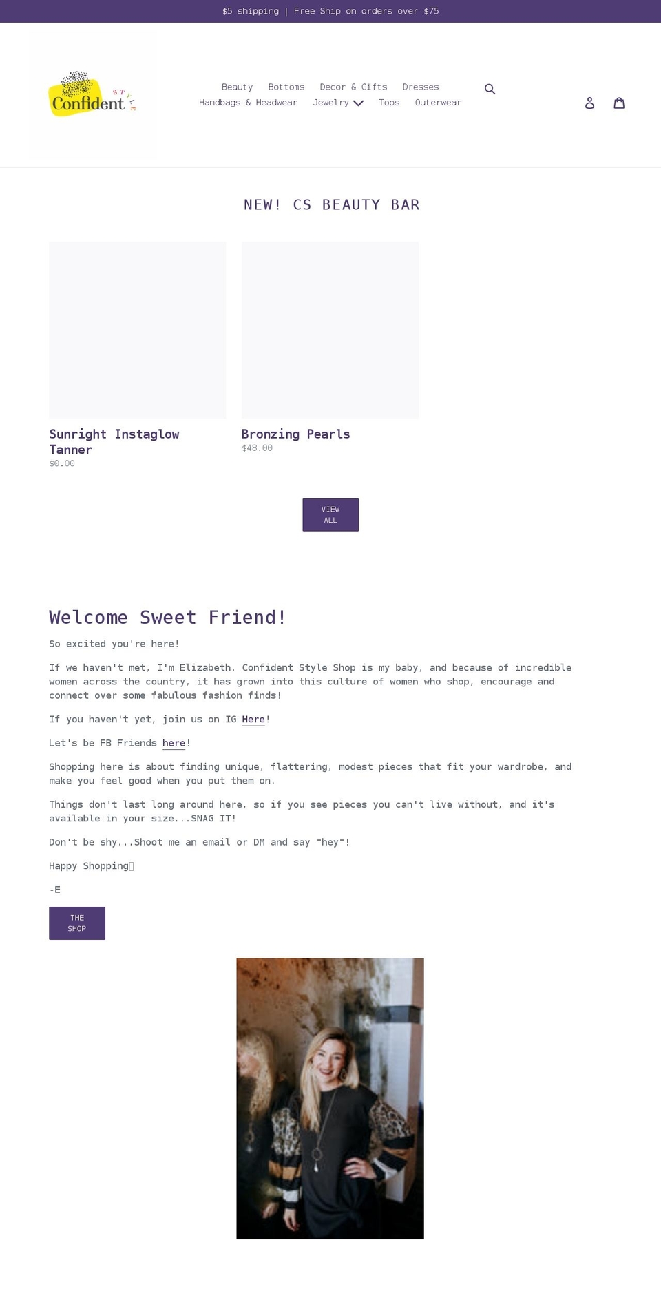 confidentstyle.com shopify website screenshot