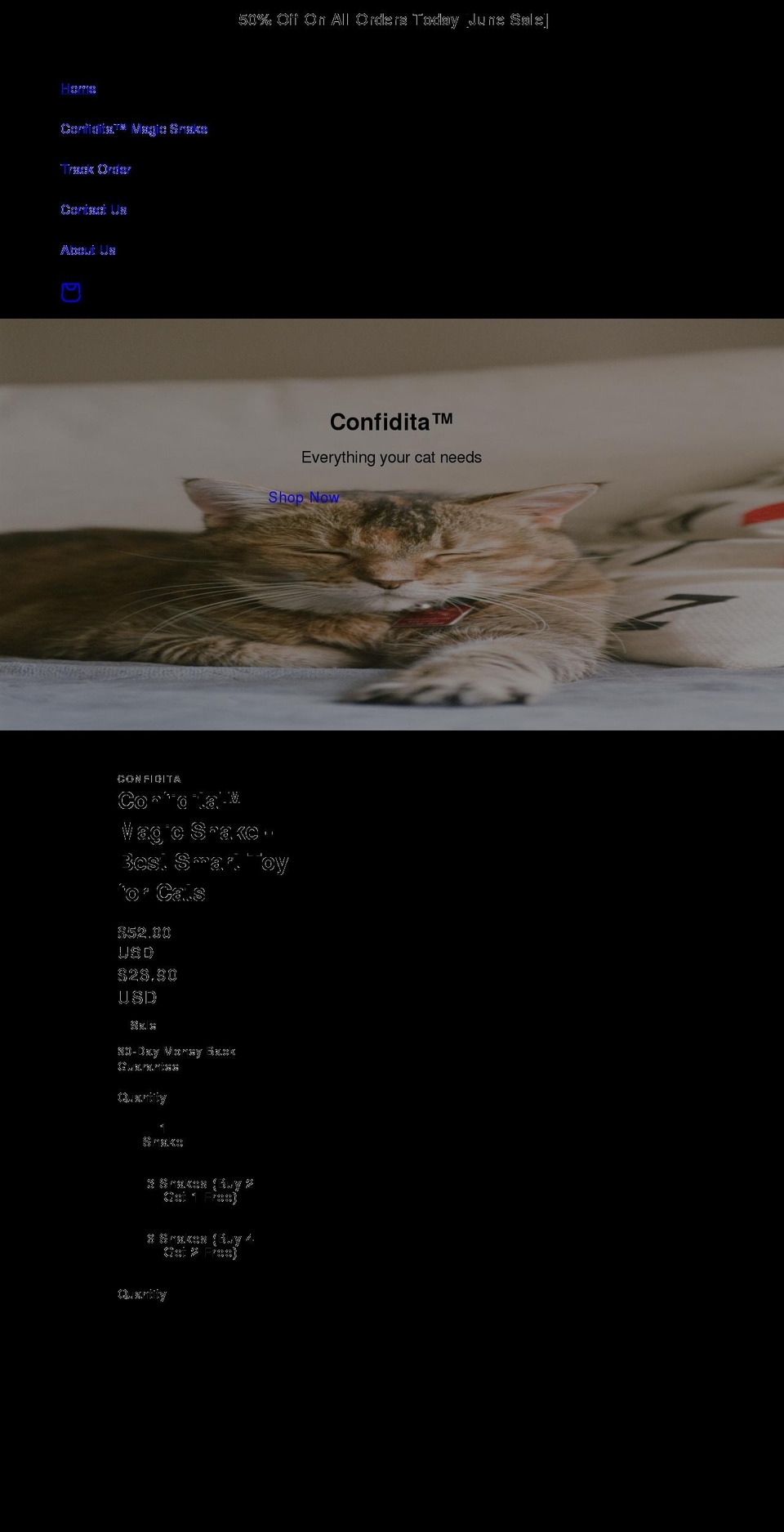 confidita.com shopify website screenshot