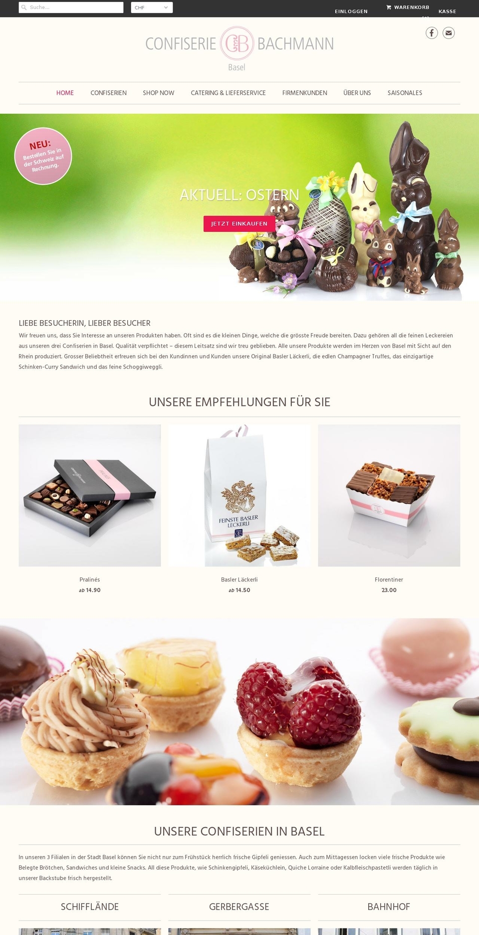 confiserie-bachmann.ch shopify website screenshot