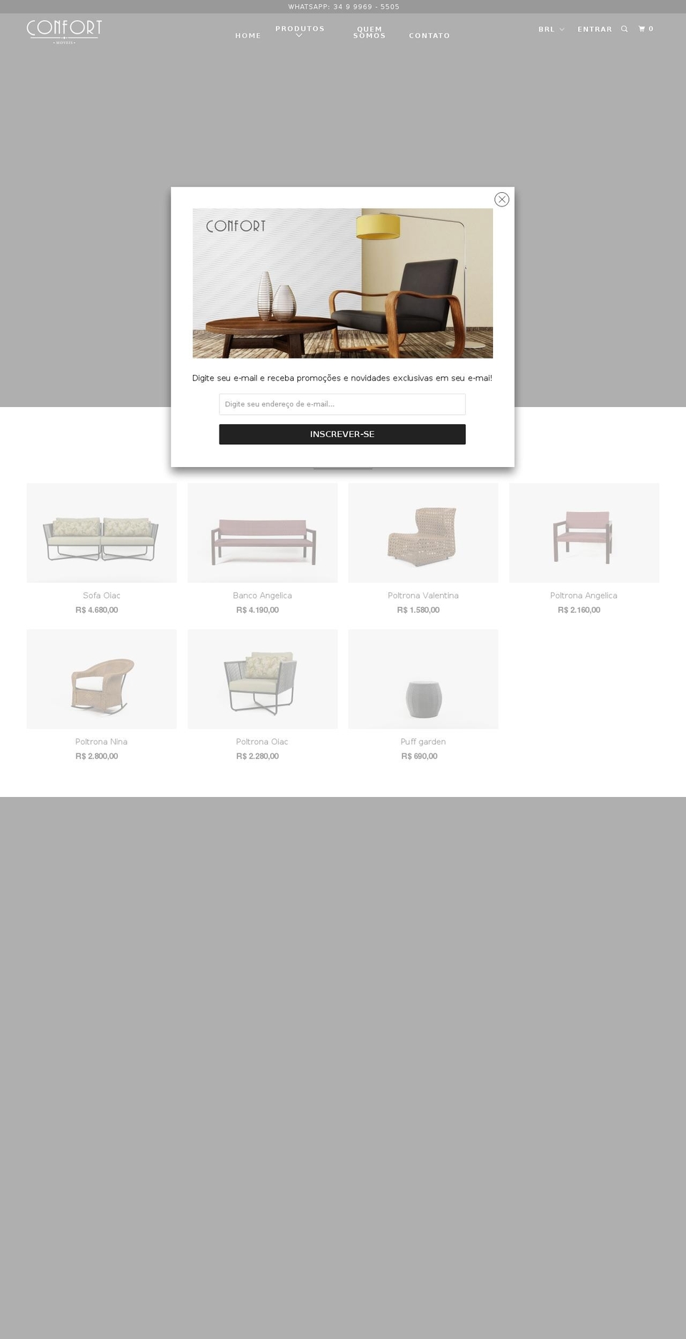 confortmoveis.com.br shopify website screenshot