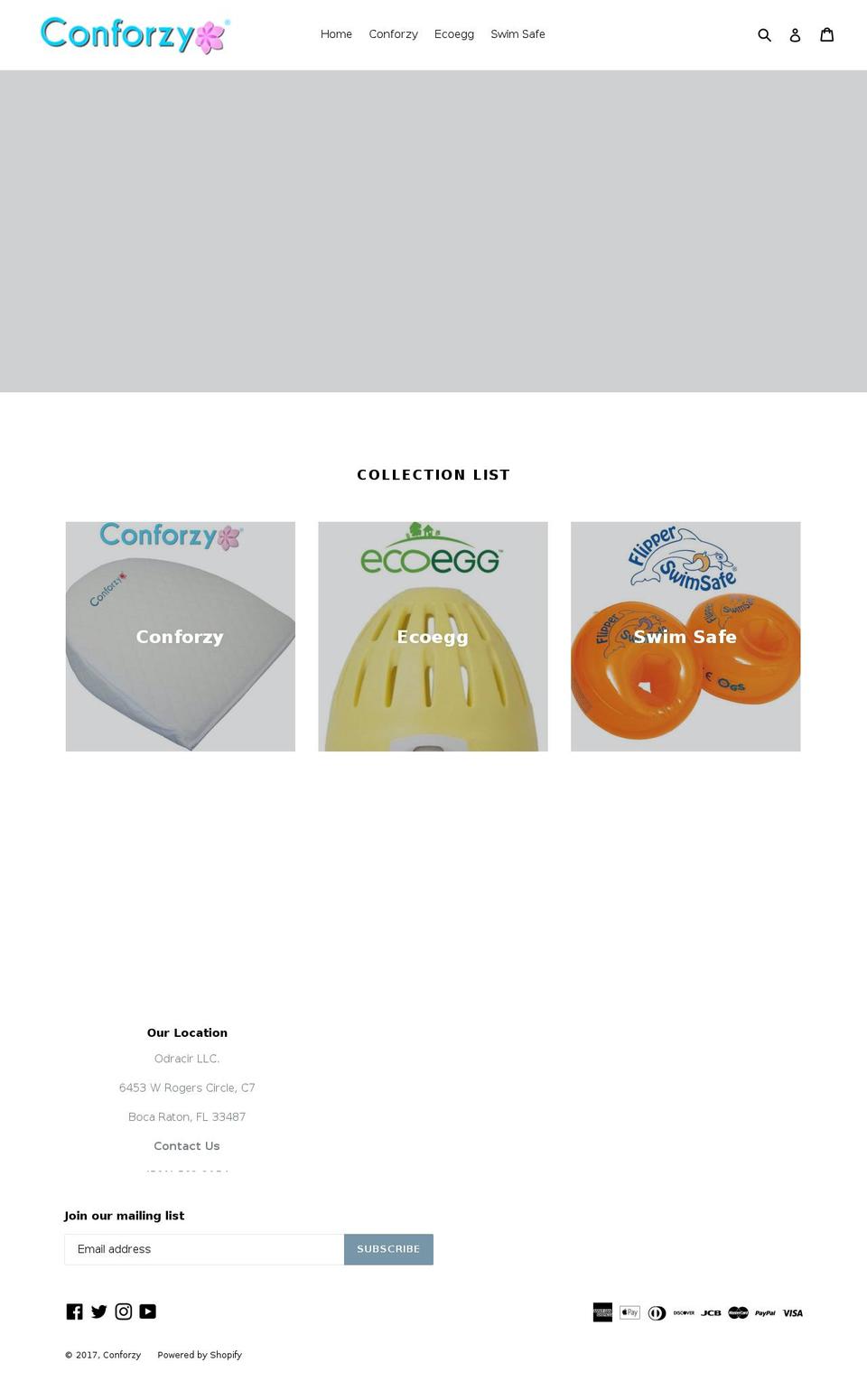 conforzy.com shopify website screenshot
