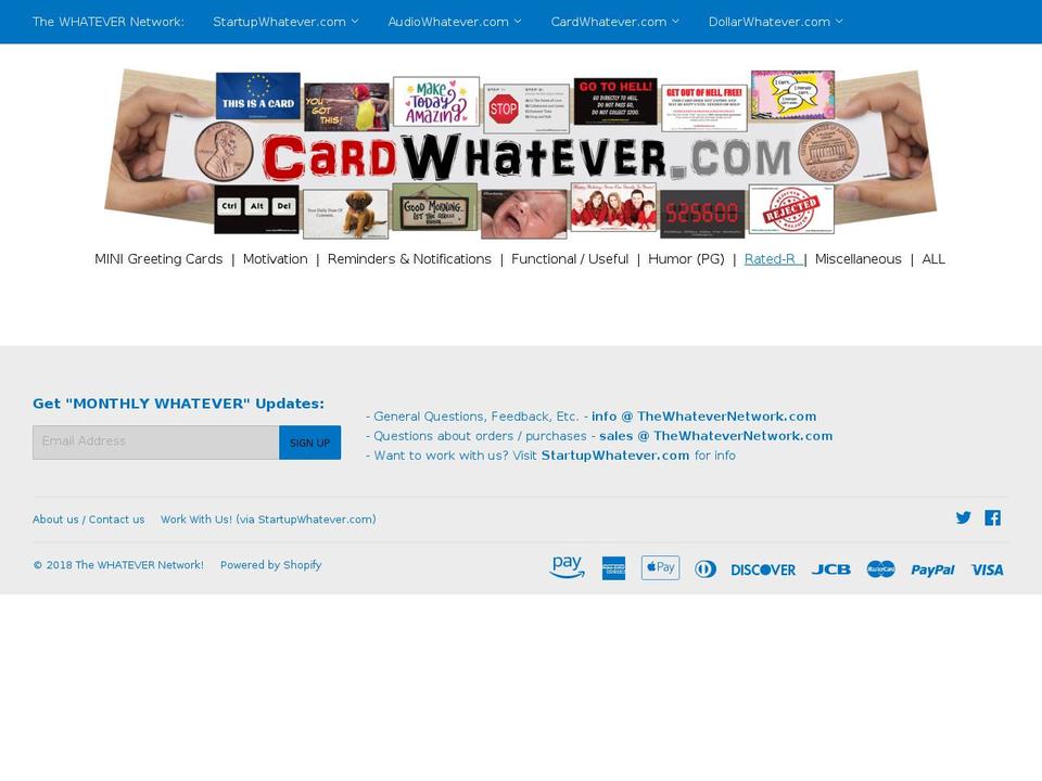 confusingcards.com — Shopify storefront screenshot