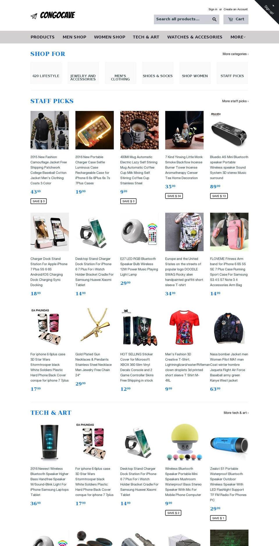 congocave.com shopify website screenshot