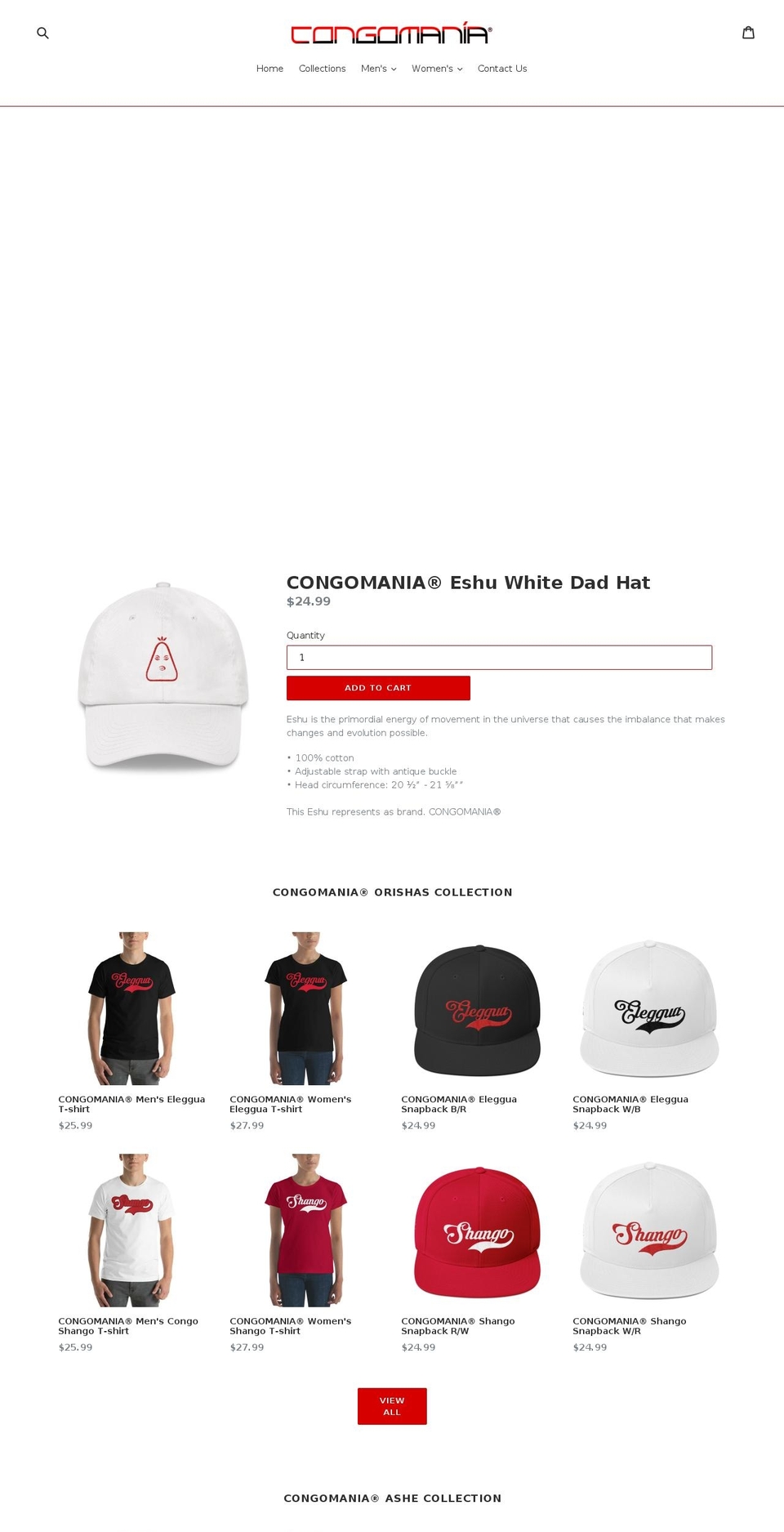 congomaniastore.com — Shopify storefront screenshot