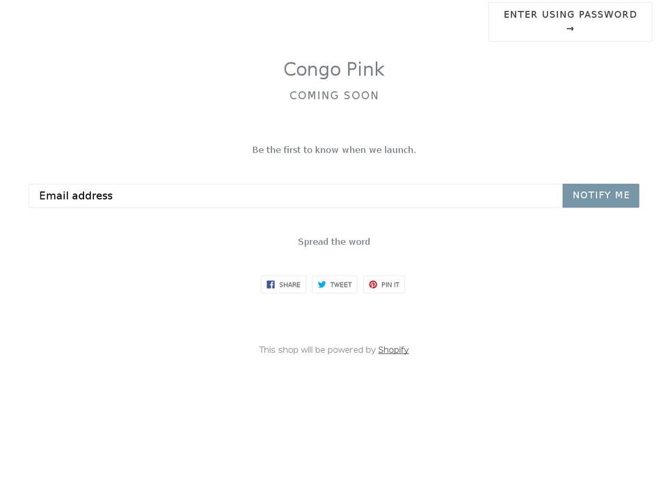 congopink.com shopify website screenshot