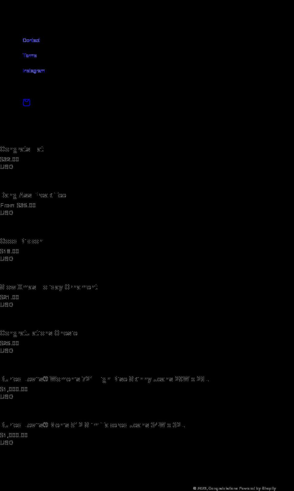 congratyoulations.com shopify website screenshot