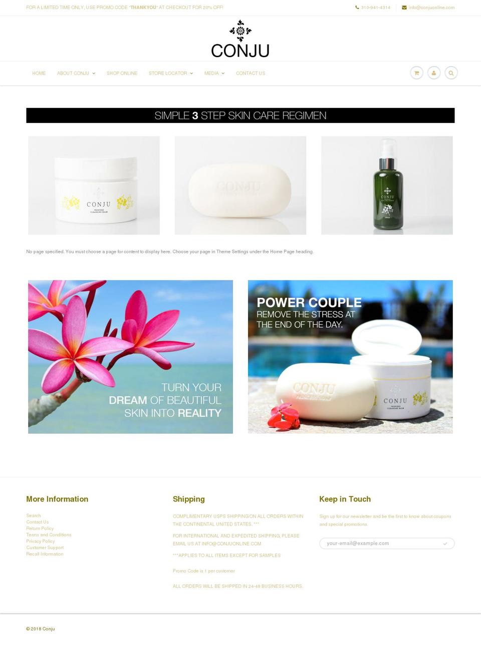 conjuonline.com shopify website screenshot
