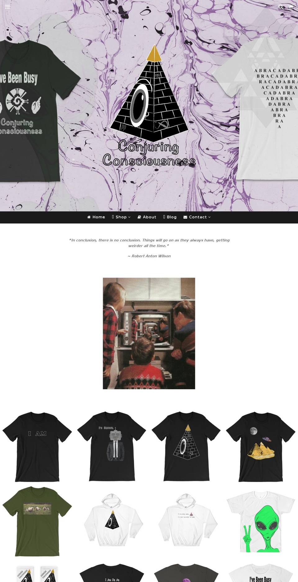conjuringconsciousness.com — Shopify storefront screenshot