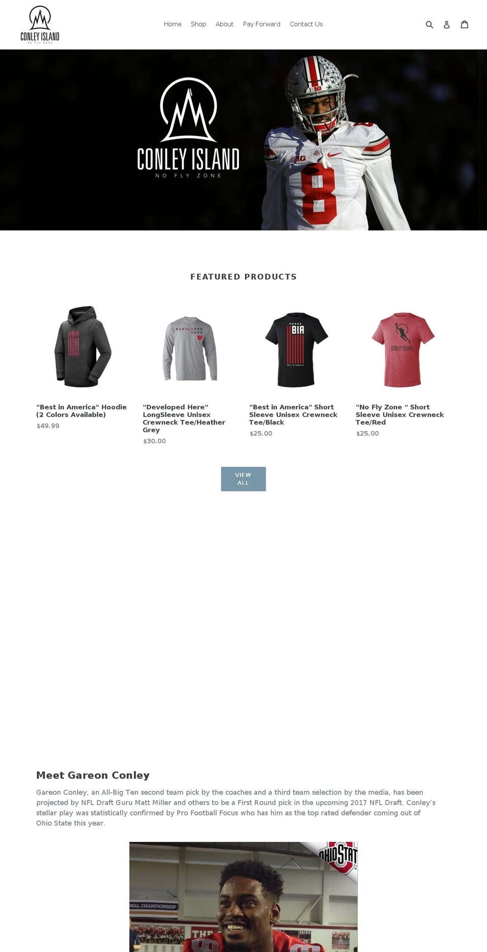 conleyisland.com shopify website screenshot