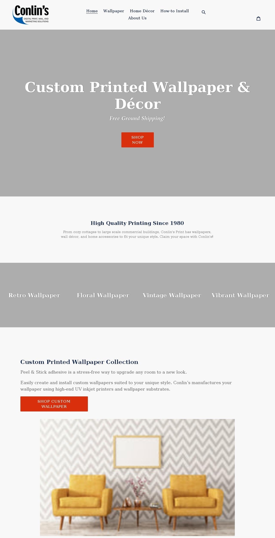conlinsprinting.myshopify.com shopify website screenshot