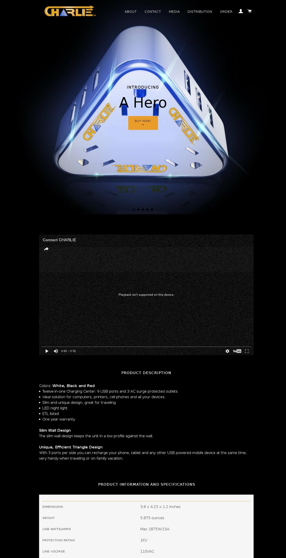 connectcharlie.com shopify website screenshot