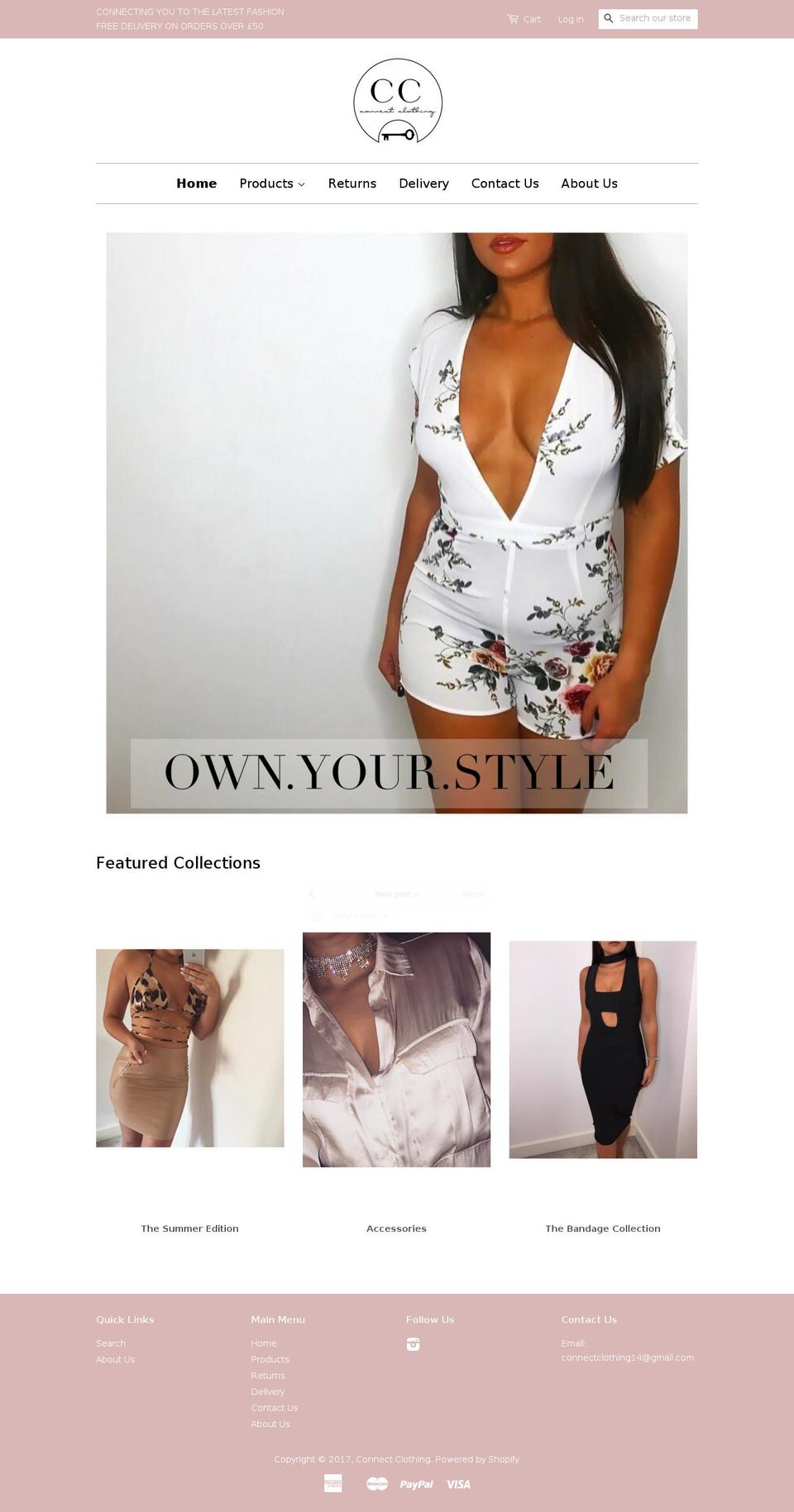 connectclothing.co.uk shopify website screenshot