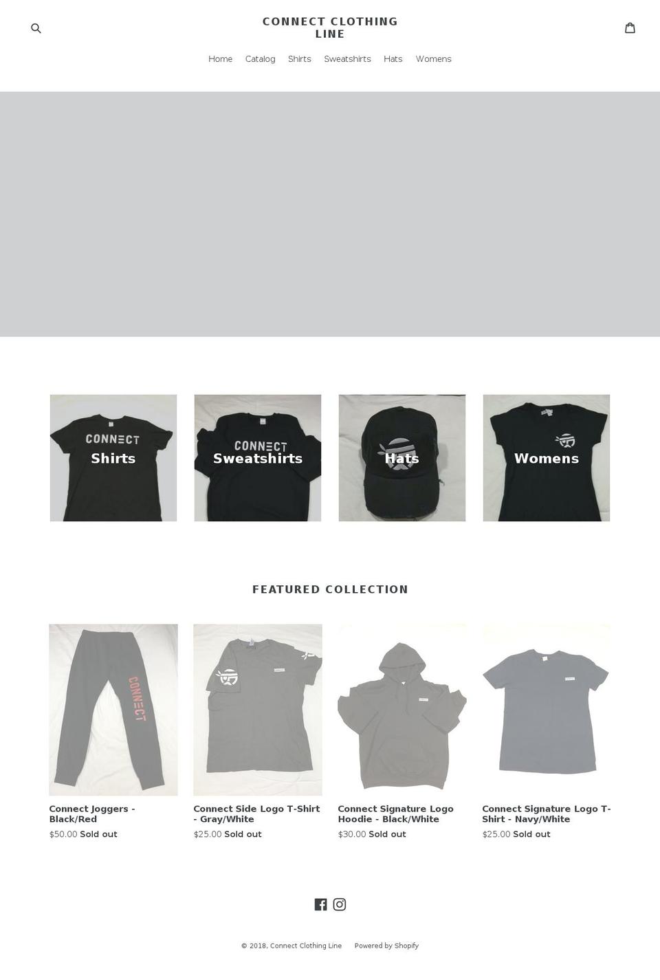 connectclothingline.com shopify website screenshot