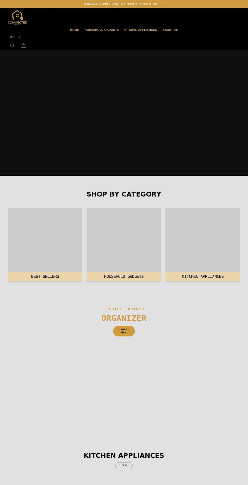 Storezco Shopify theme site example connectedcottage.com
