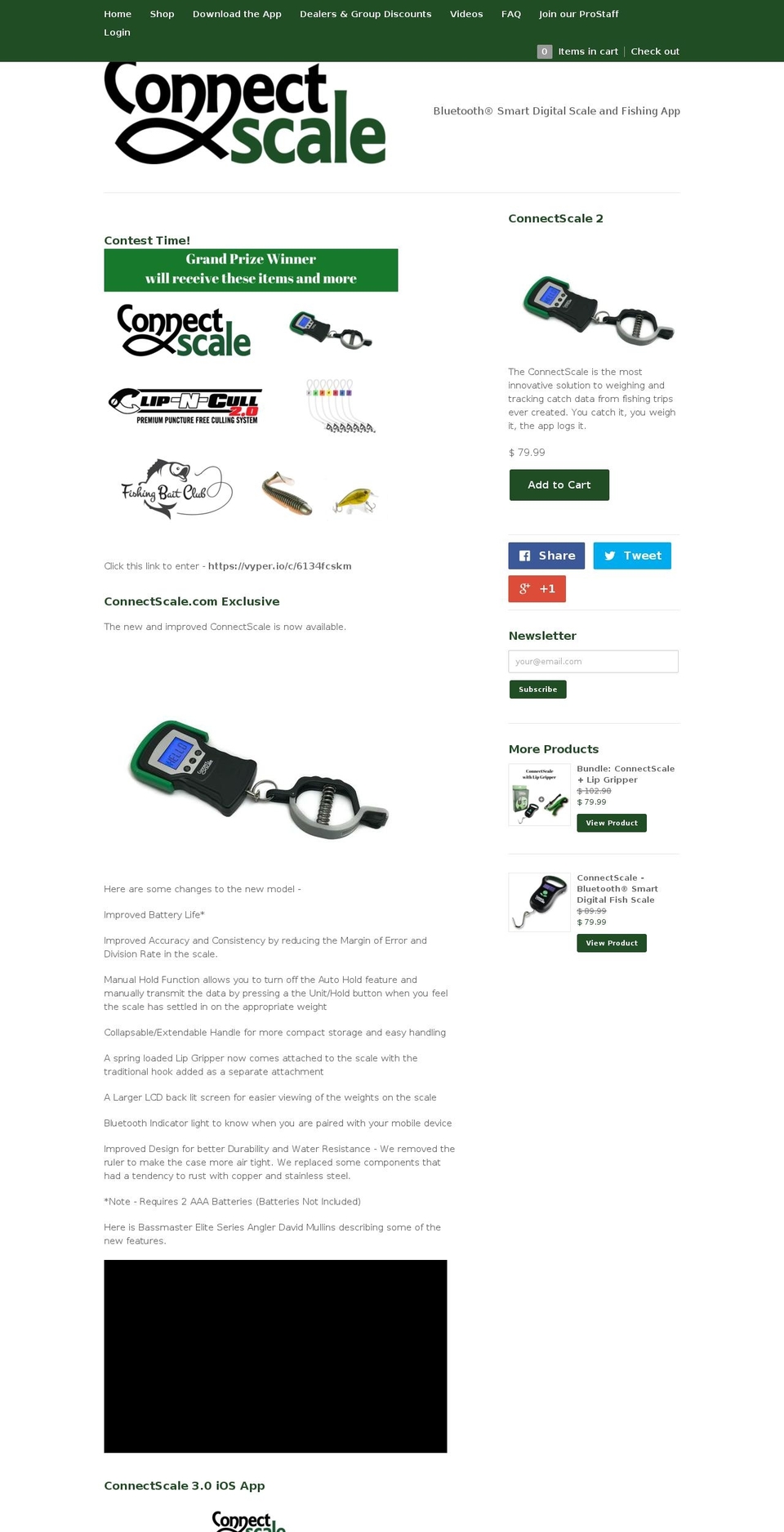 connectfishing.com shopify website screenshot