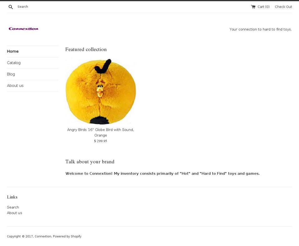 connectiontoys.com shopify website screenshot