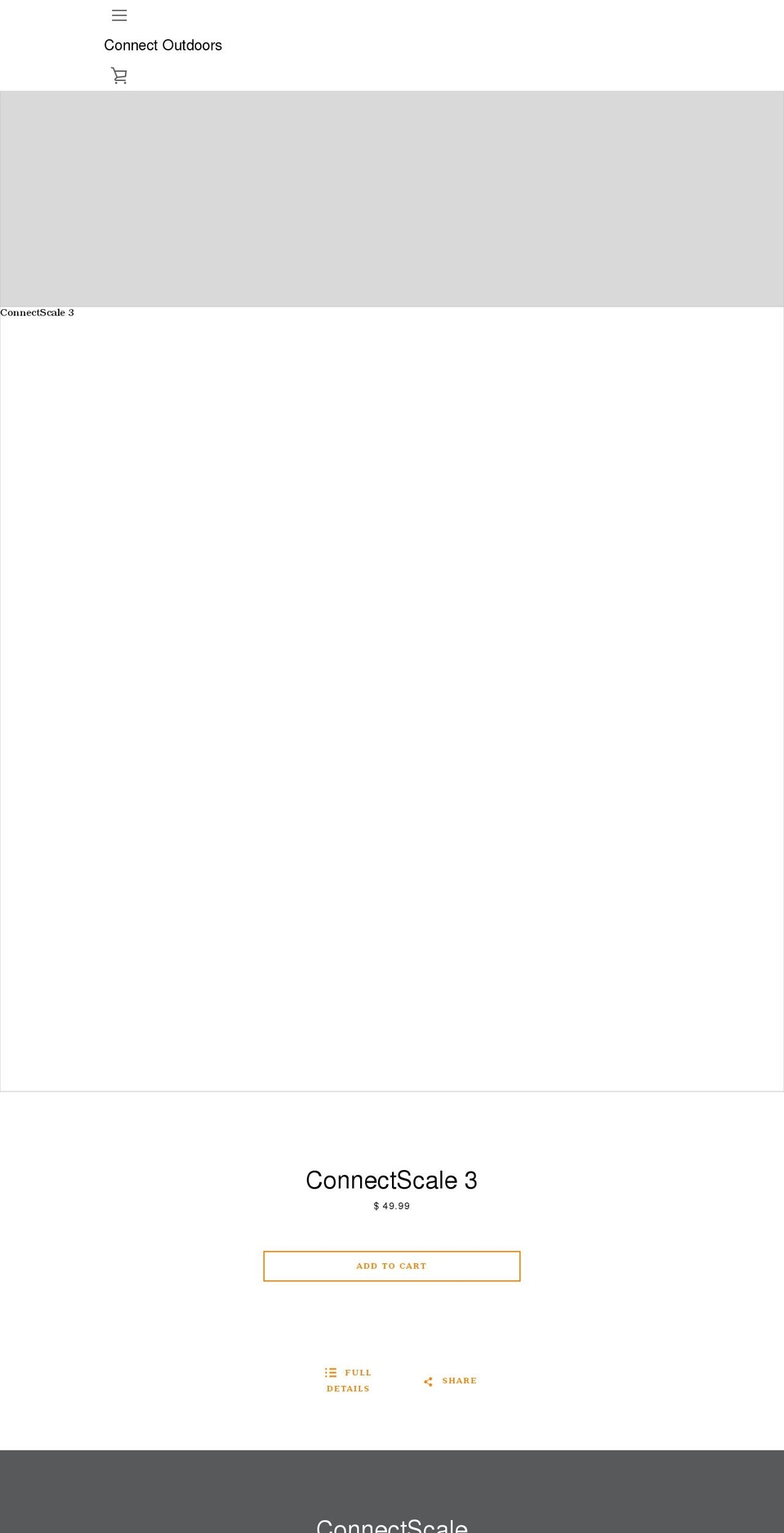 connectscale.myshopify.com shopify website screenshot