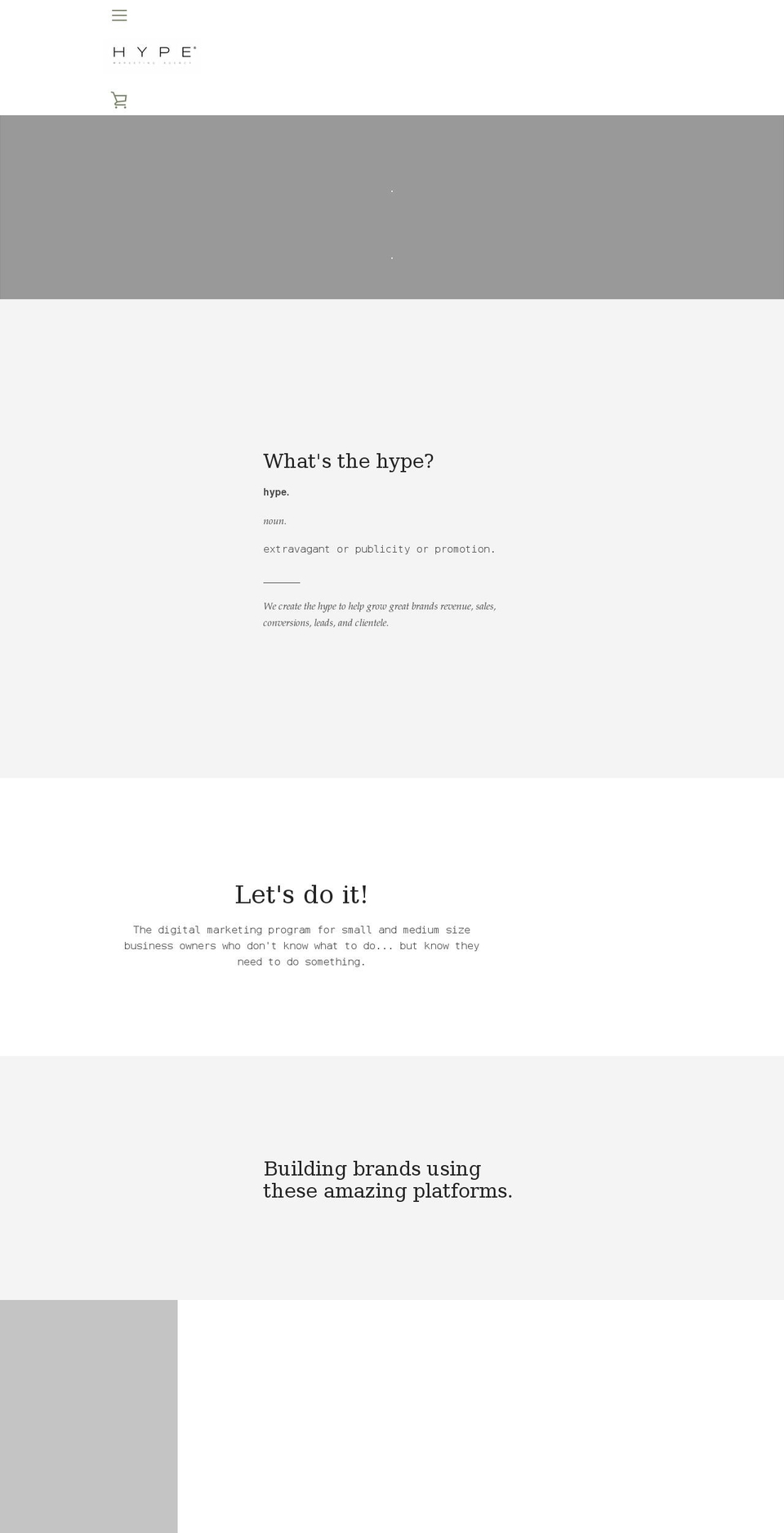 connectwithhype.com shopify website screenshot