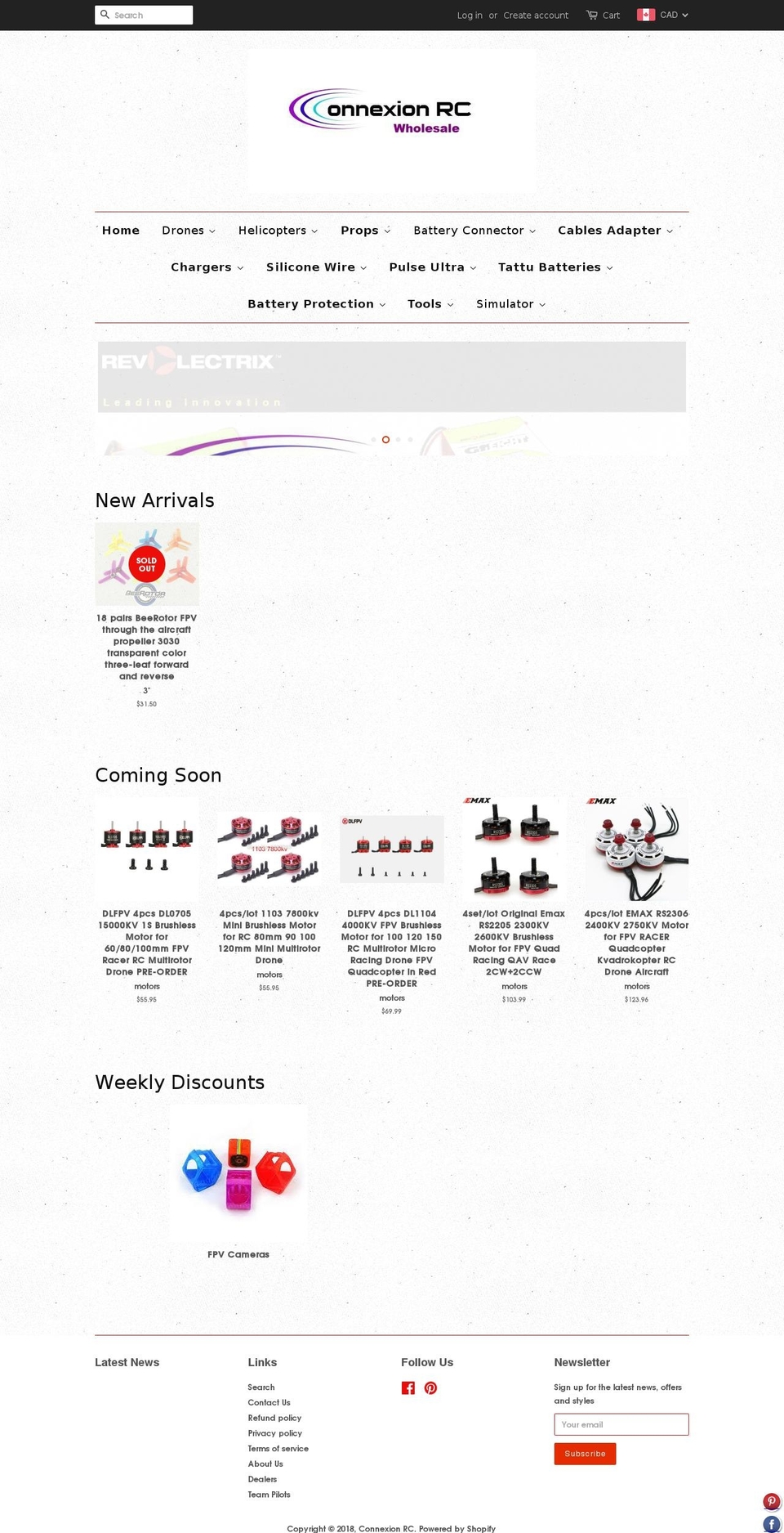 connexionrc.com — Shopify storefront screenshot