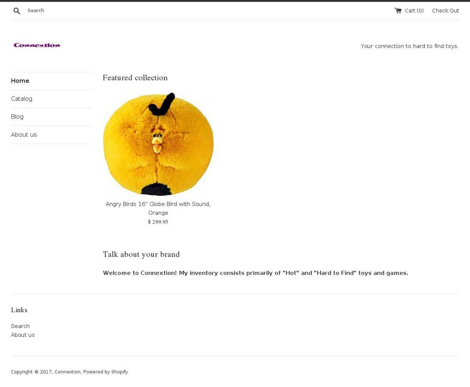 connextiontoys.com shopify website screenshot
