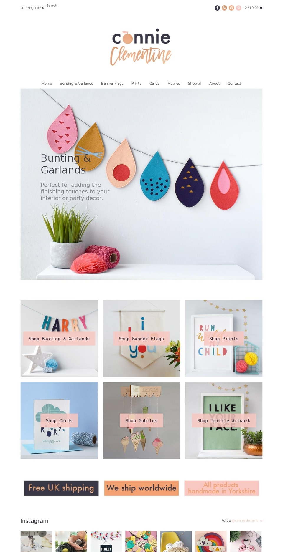 connieclementine.com shopify website screenshot