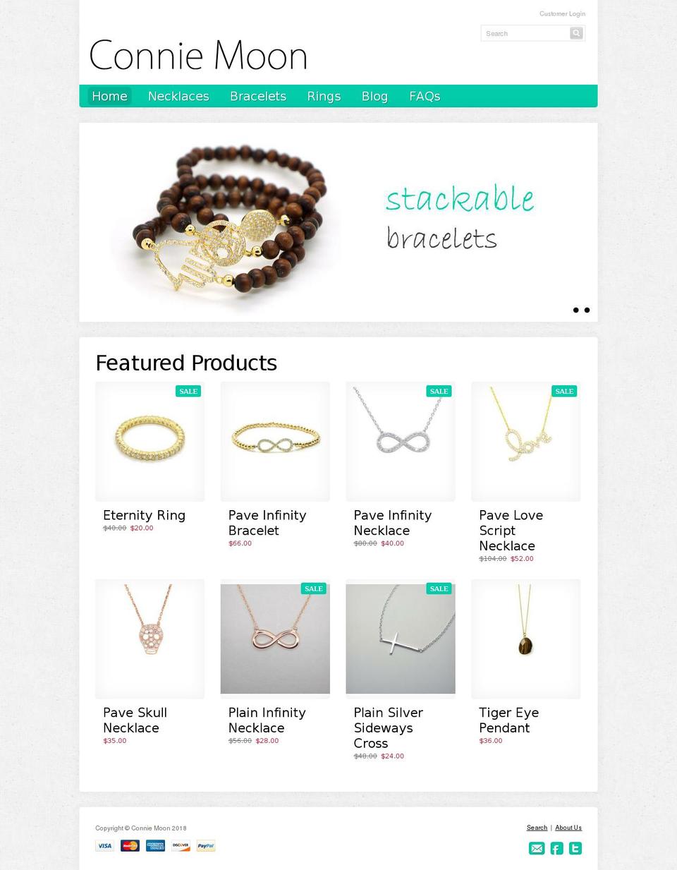 Adaptable Shopify theme site example conniemoon.com