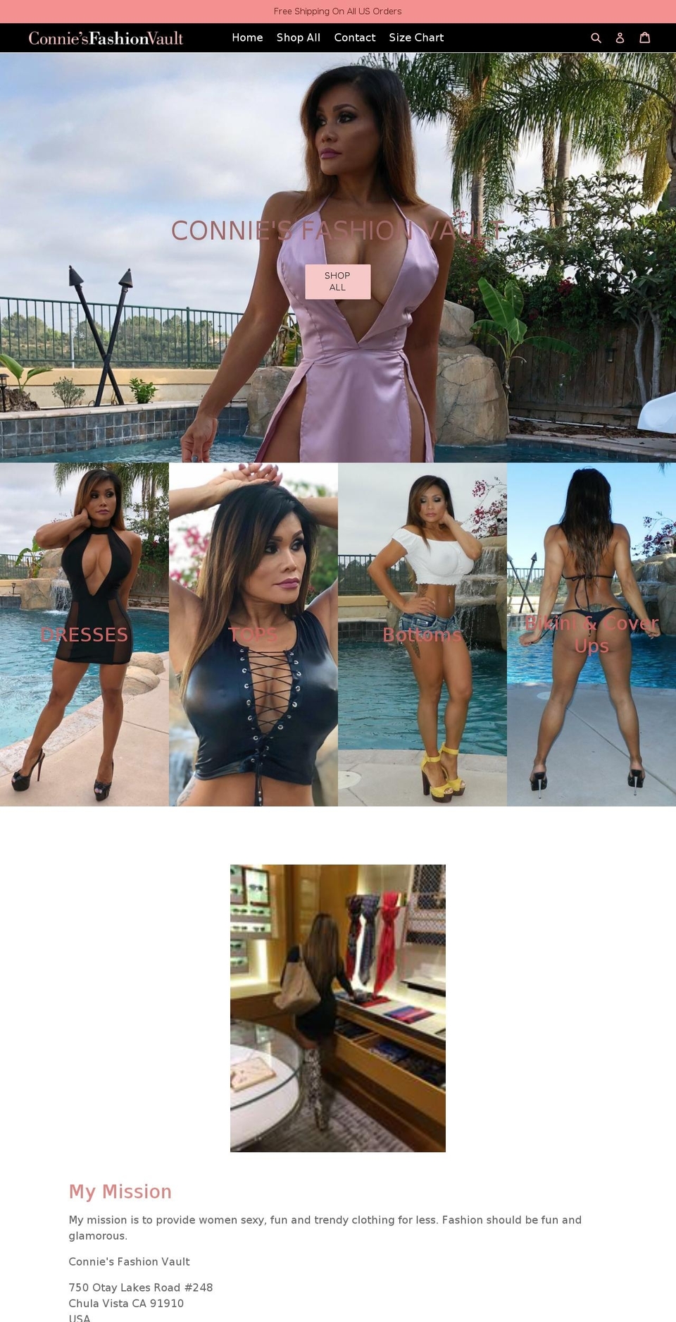 conniesfashionvault.com shopify website screenshot