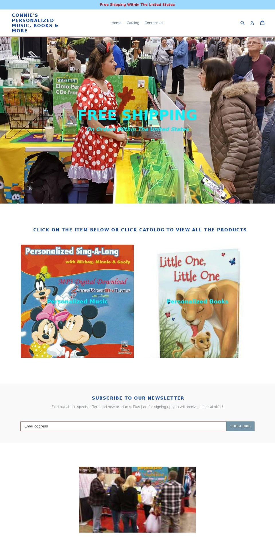 conniesgiftbox.net shopify website screenshot