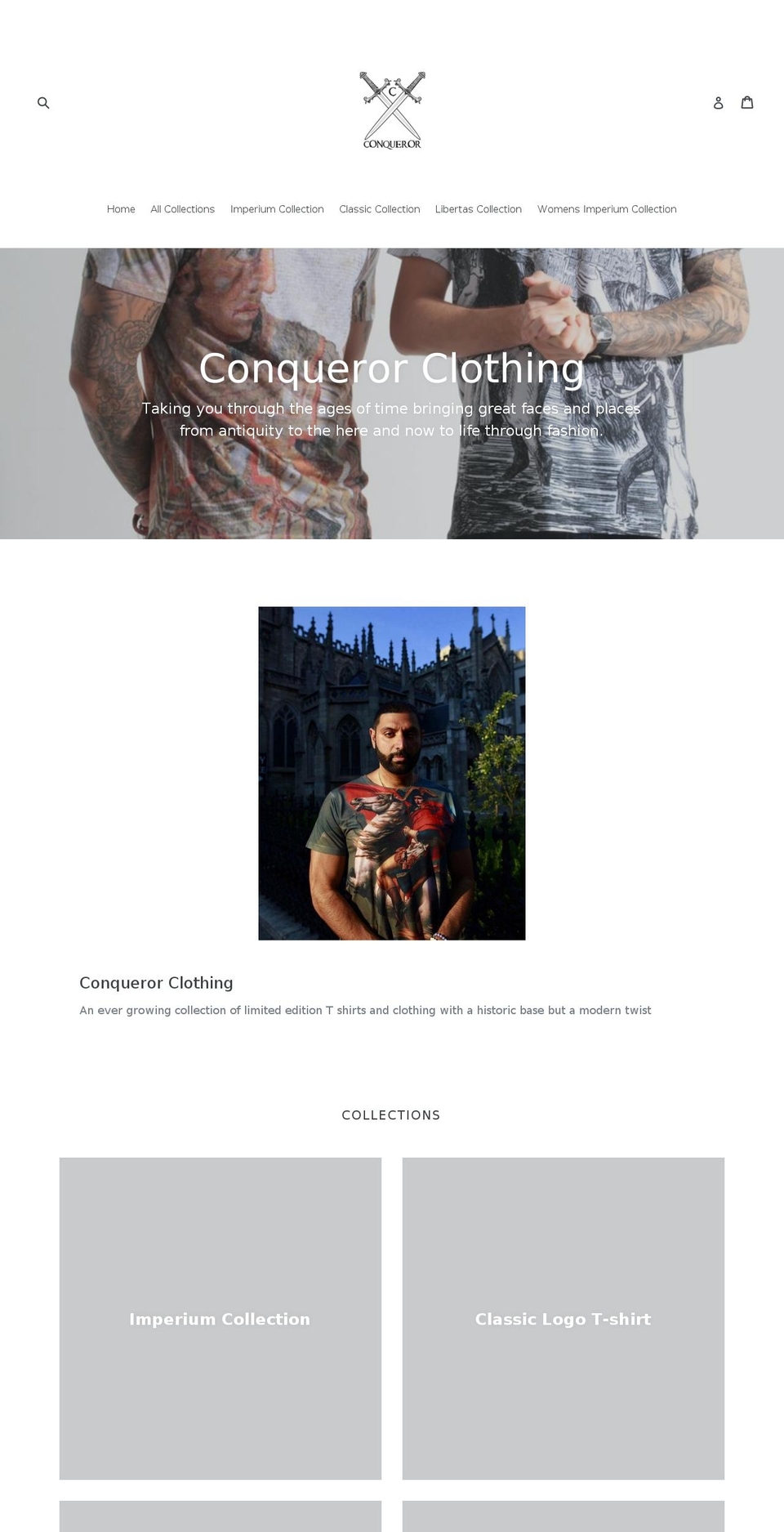 conquerorclothing.com shopify website screenshot