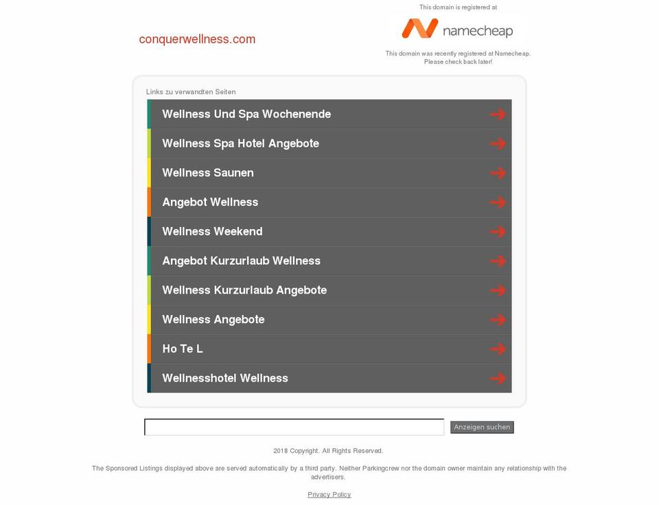 conquerwellness.com — Shopify storefront screenshot