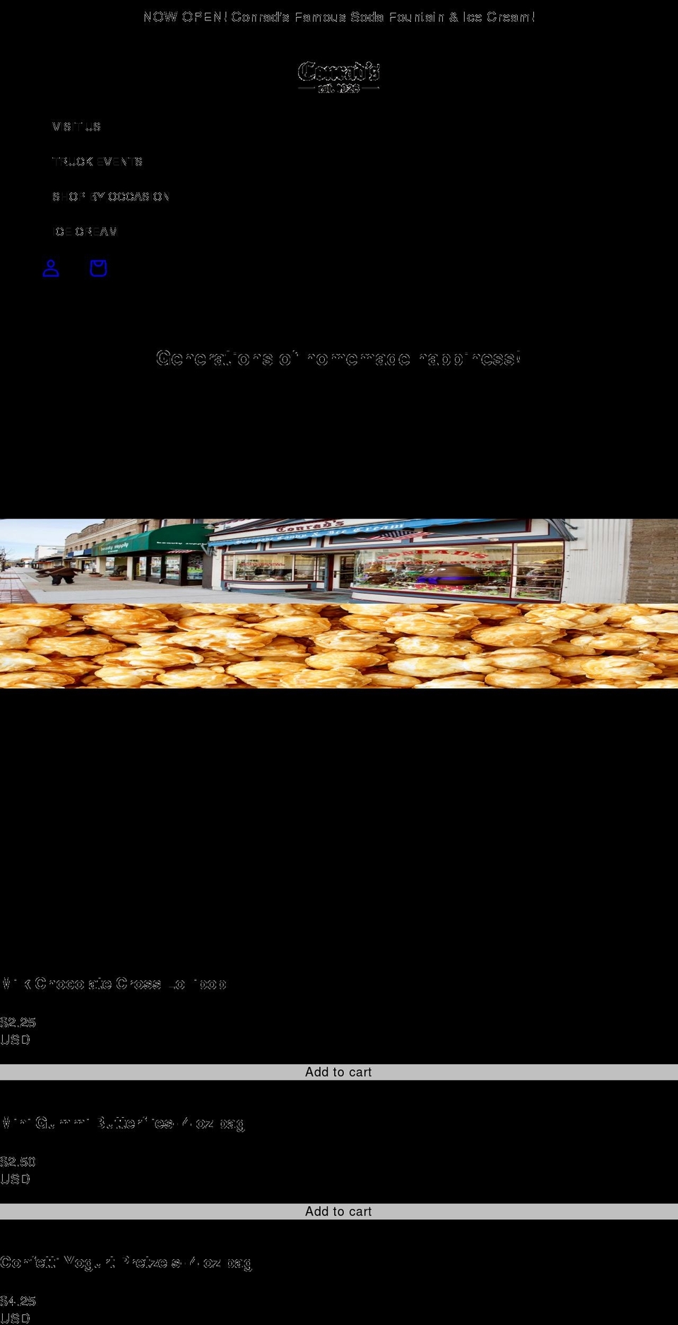 conrads1928.com shopify website screenshot
