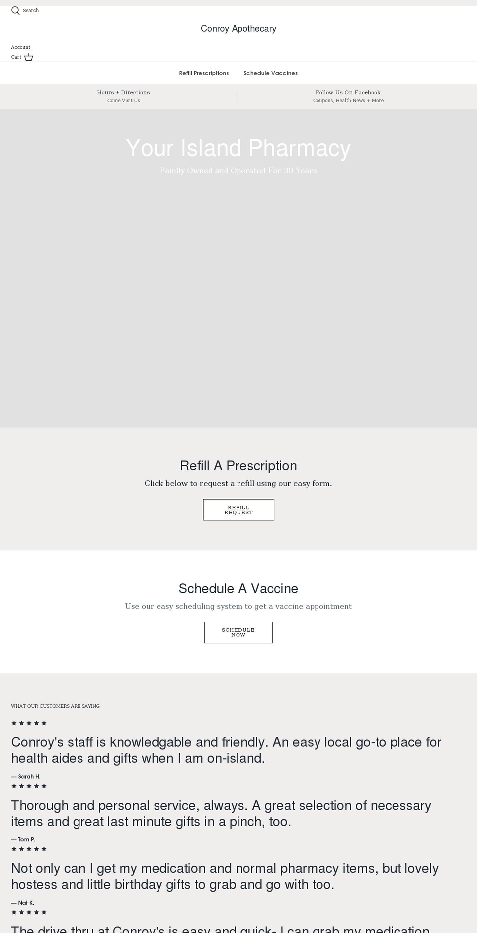 conroy-apothecary.com shopify website screenshot