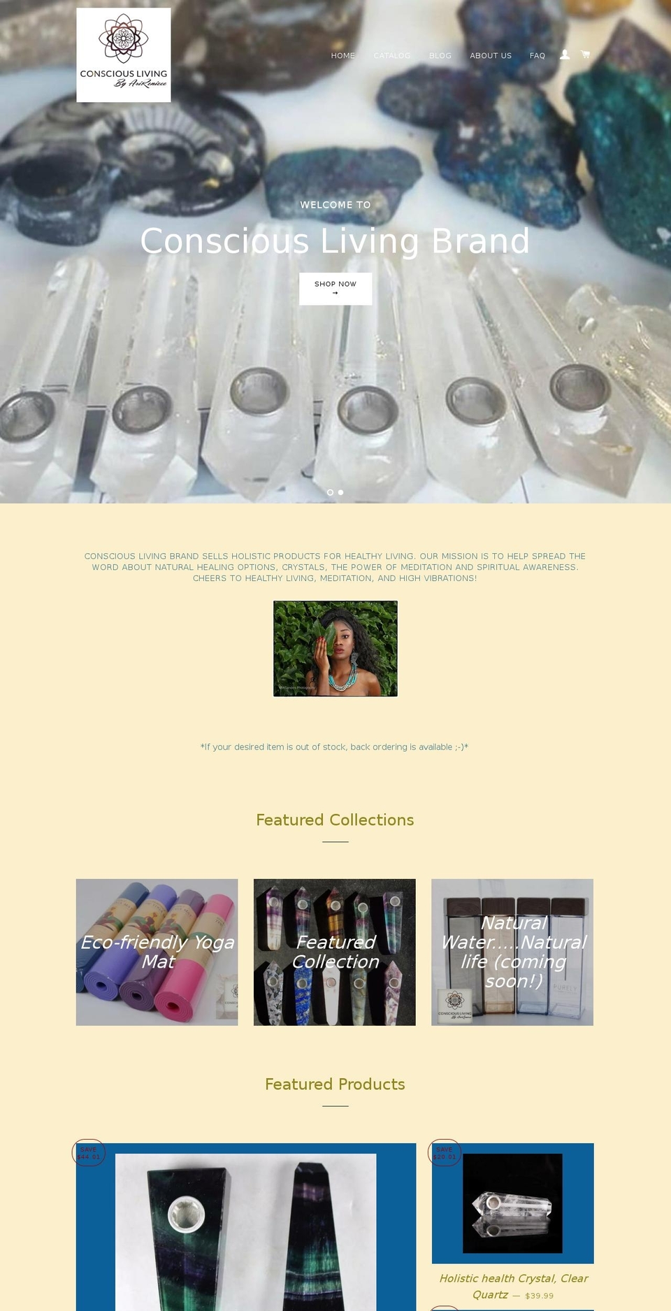 consciouslivingbrand.com — Shopify storefront screenshot