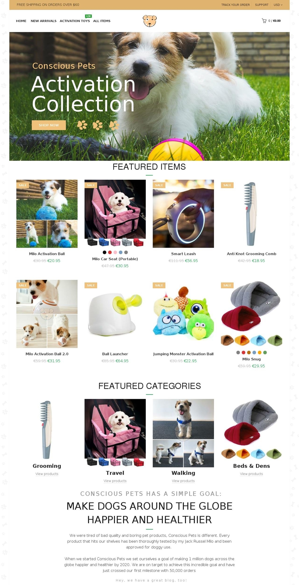 consciouspets.com — Shopify storefront screenshot
