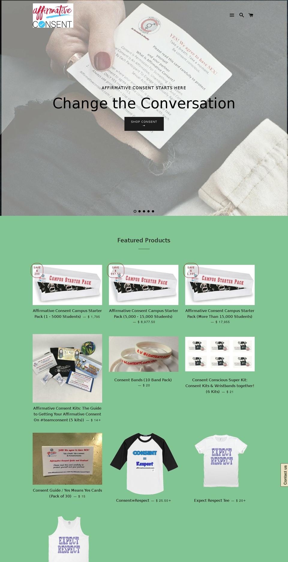 consentshop.com — Shopify storefront screenshot
