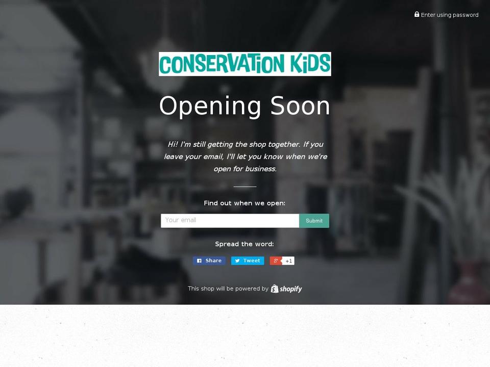 conservationkidsclothing.com shopify website screenshot