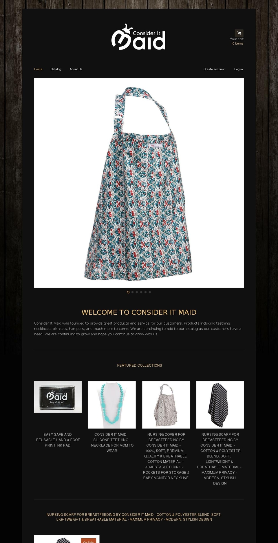 consideritmaid.com shopify website screenshot