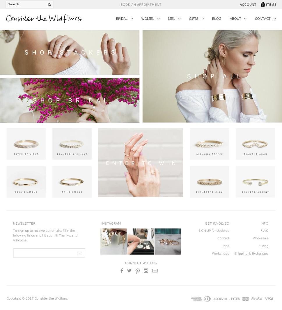 considerthewildflowers.com shopify website screenshot