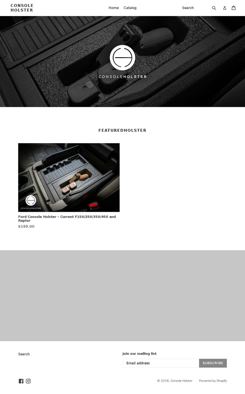 consoleholster.com shopify website screenshot