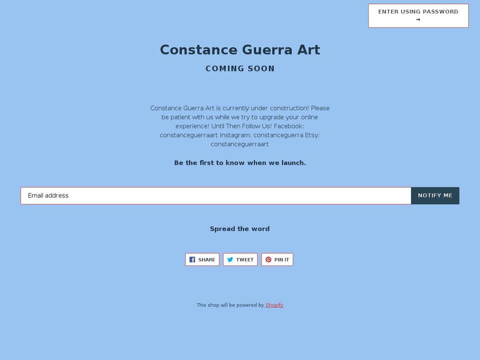 constanceguerraart.com shopify website screenshot