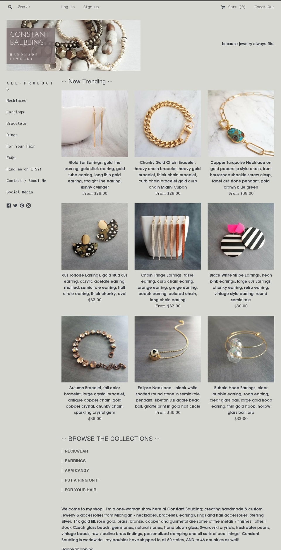constantbaubling.com shopify website screenshot
