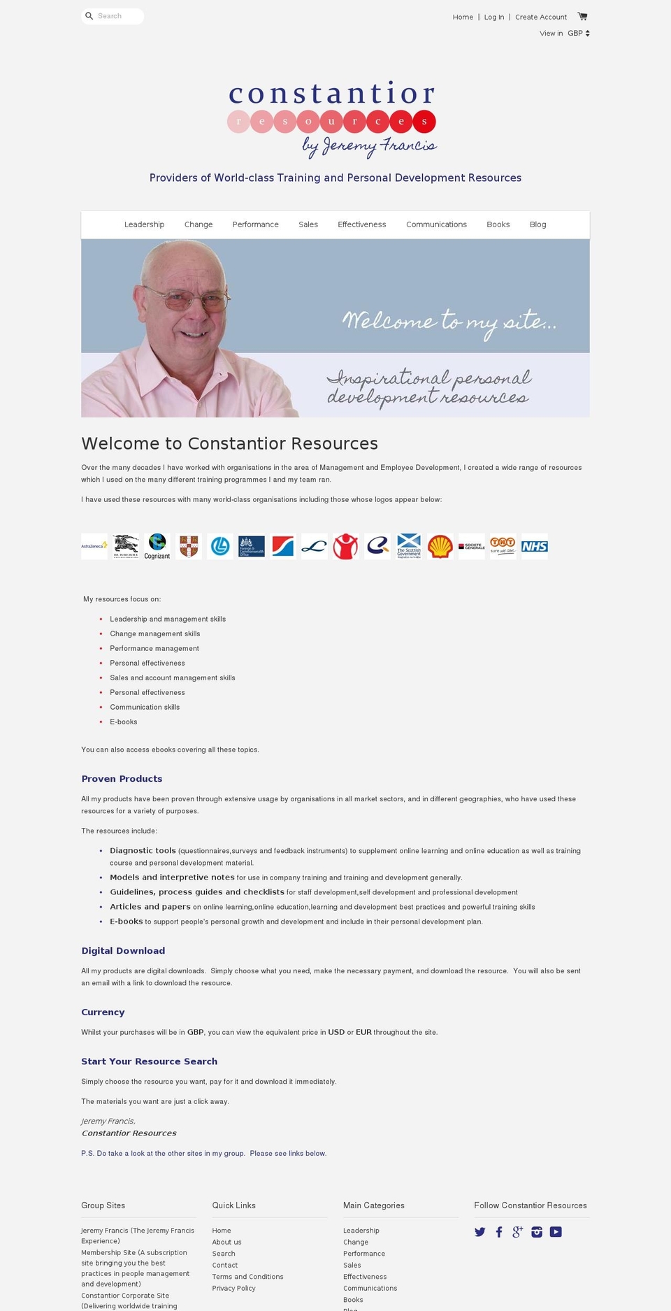 constantiorresources.com — Shopify storefront screenshot